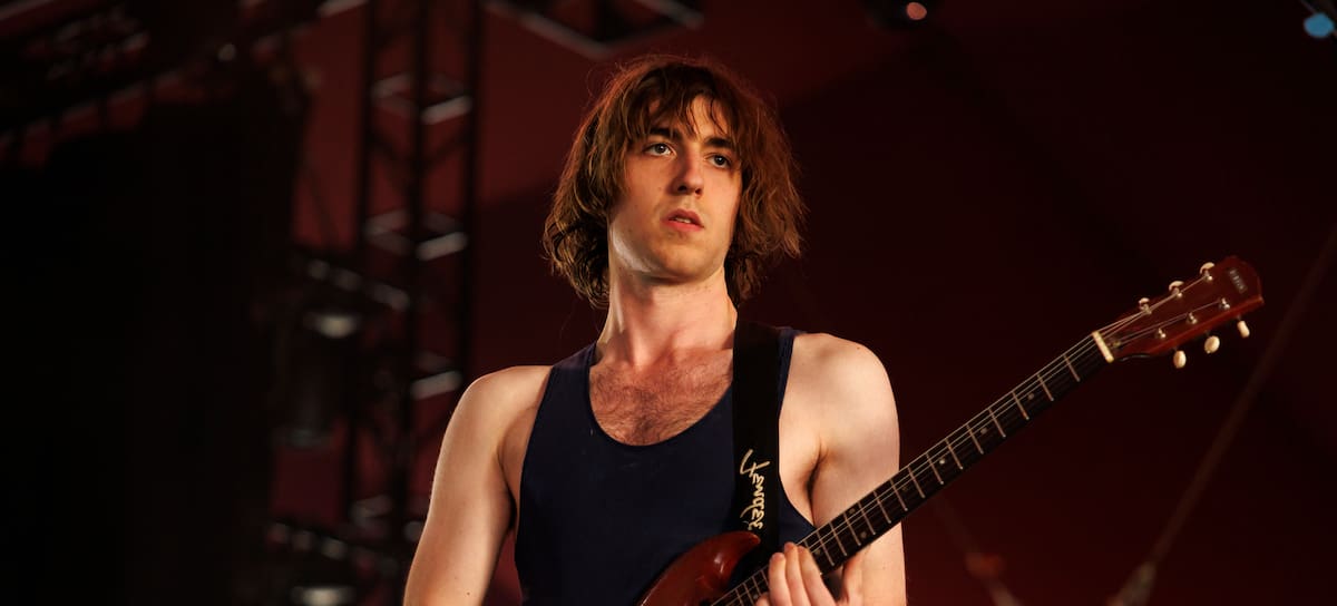 Cameron Winter of Geese at the 2026 Coachella Valley Music And Arts Festival - Weekend 2 - Day 2 on April 18, 2026 in Indio, California.