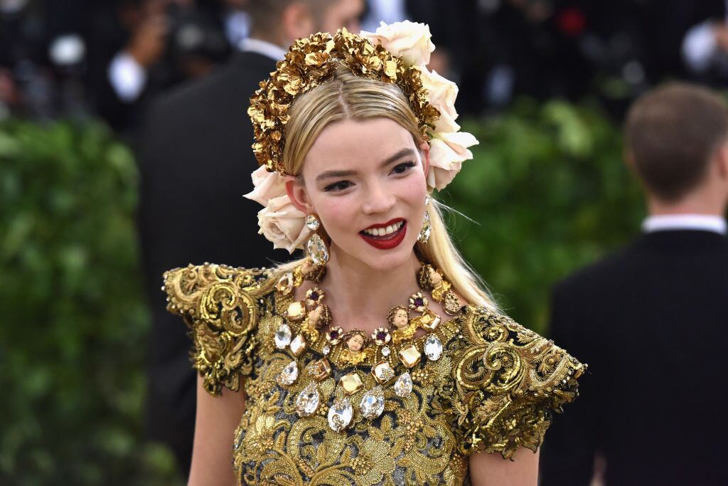 Anya Taylor-Joy attends the Heavenly Bodies: Fashion & The Catholic Imagination Costume Institute Gala at The Metropolitan Museum of Art on May 7, 2018 in New York City. (Photo by Sean Zanni/Patrick McMullan via Getty Images