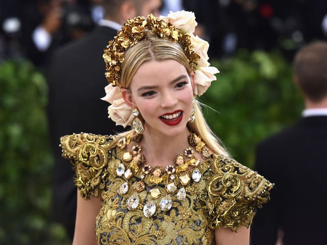 Anya Taylor-Joy attends the Heavenly Bodies: Fashion & The Catholic Imagination Costume Institute Gala at The Metropolitan Museum of Art on May 7, 2018 in New York City. (Photo by Sean Zanni/Patrick McMullan via Getty Images