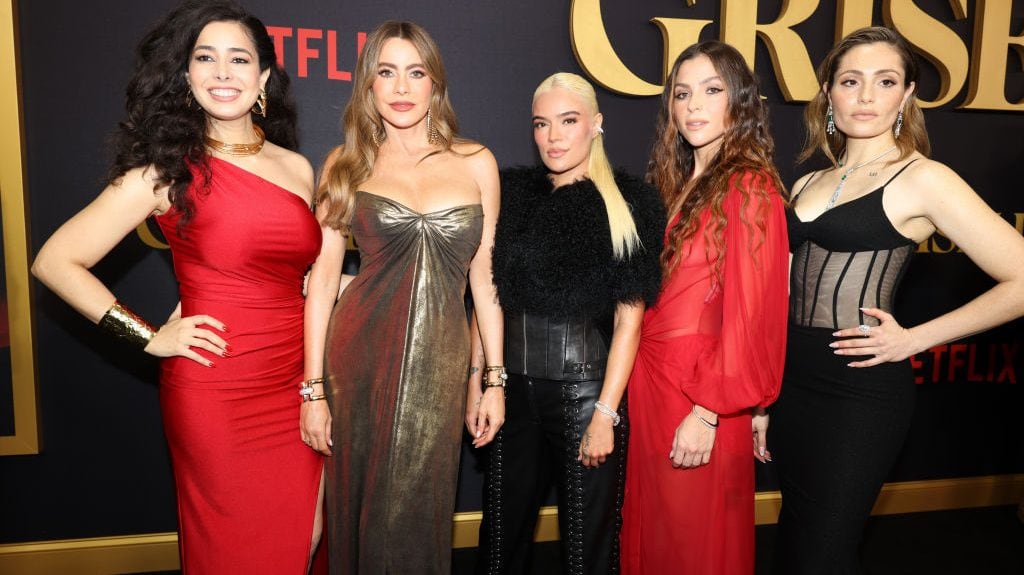 Aurora Cossio, Sofia Vergara, Karol G, Paulina Davila and Juliana Aiden Martinez attend Netflix’s Griselda US Premiere on January 23, 2024 in Miami, Florida. Alexander Tamargo/Getty Images for Netflix