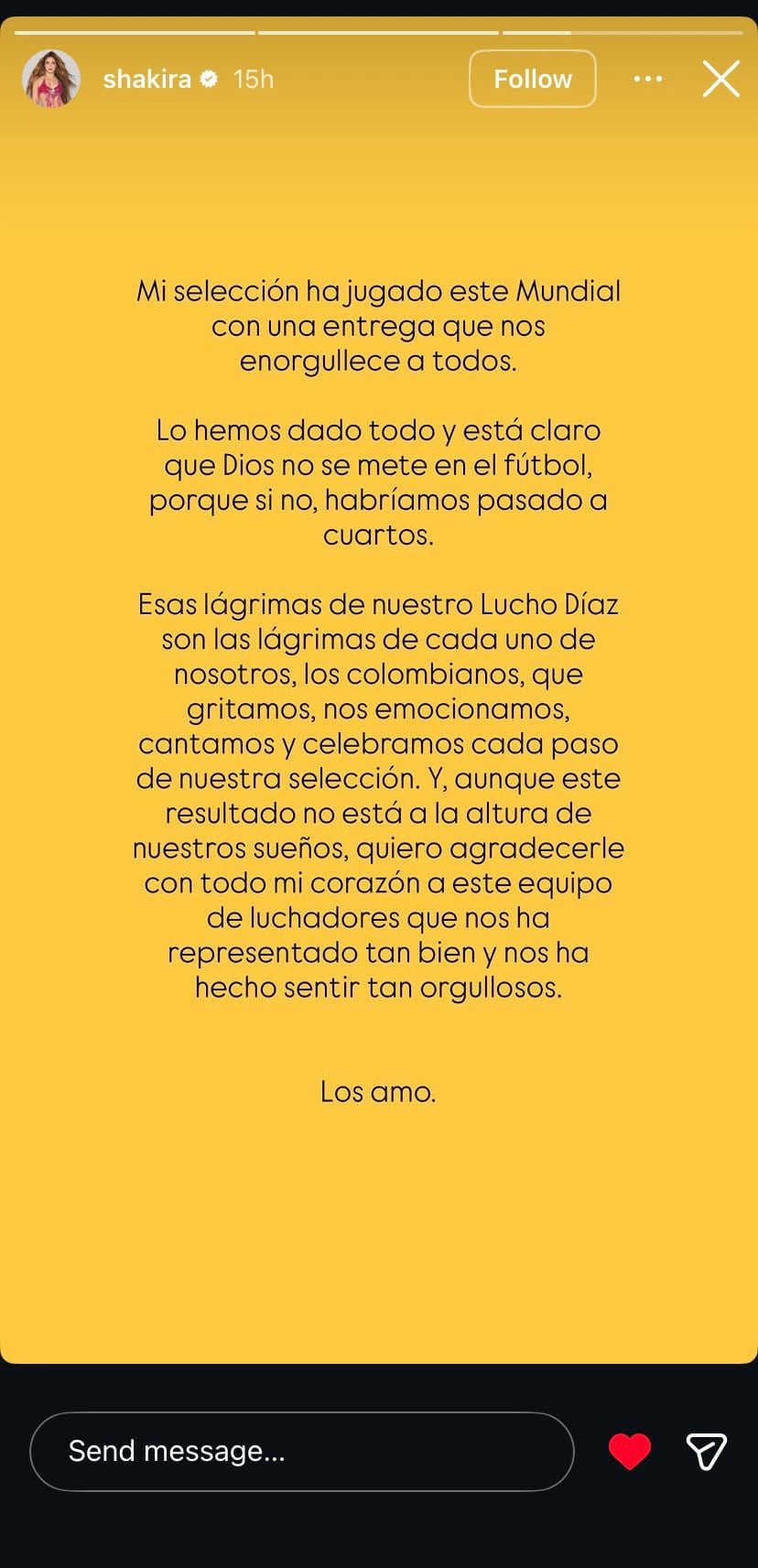 Créditos: @shakira IG