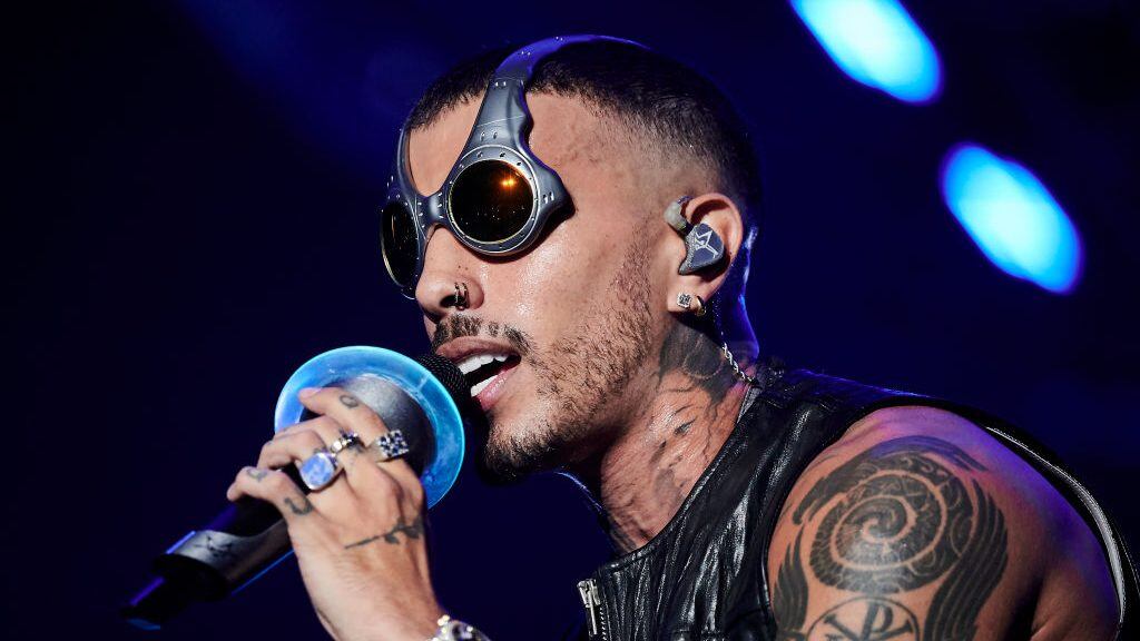 Rauw Alejandro performs on stage during the Saturno World Tour at WiZink Center on September 10, 2023 in Madrid, Spain. Borja B. Hojas/Redferns