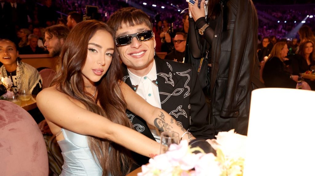 Nicki Nicole and Peso Pluma attend the 66th GRAMMY Awards at Crypto.com Arena on February 04, 2024 in Los Angeles, California. Johnny Nunez/Getty Images for The Recording Academy
