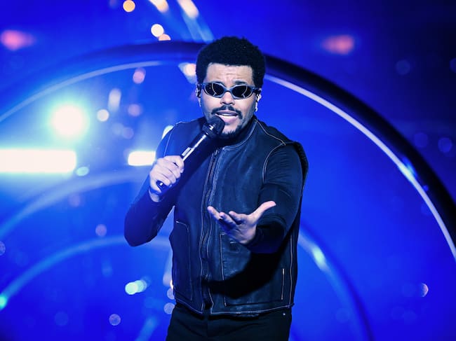 The Weeknd durante un concierto en Dublin.