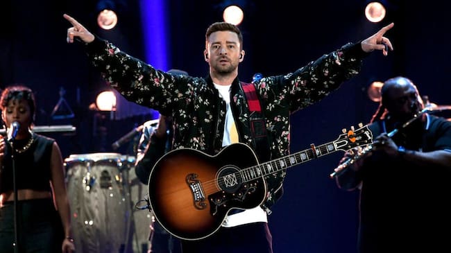 LAS VEGAS, NV – SEPTEMBER 22: (EDITORIAL USE ONLY; NO COMMERCIAL USE) Justin Timberlake performs onstage during the 2018 iHeartRadio Music Festival at T-Mobile Arena on September 22, 2018 in Las Vegas, Nevada. (Photo by Kevin Winter/Getty Images for iHeartMedia)