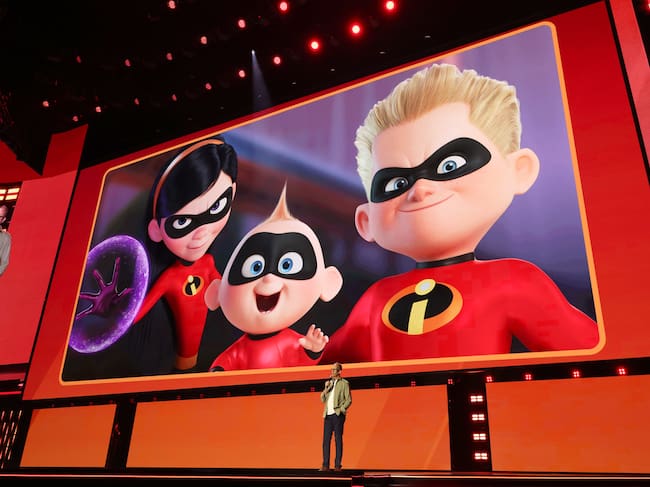 ANAHEIM, CALIFORNIA - AUGUST 14: Pete Docter, Chief Creative Officer, Pixar Animation Studios, speaks onstage at the Disney Entertainment Showcase at D23: The Ultimate Disney Fan Event on August 14, 2026 in Anaheim, California. (Photo by Kevin Mazur/Getty Images for Disney)