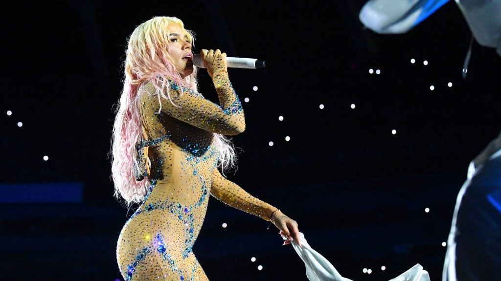 Karol G performs during her «Mañana Será Bonito» Tour at Camping World Stadium on September 24, 2023 in Orlando, Florida. Gerardo Mora/Getty Images