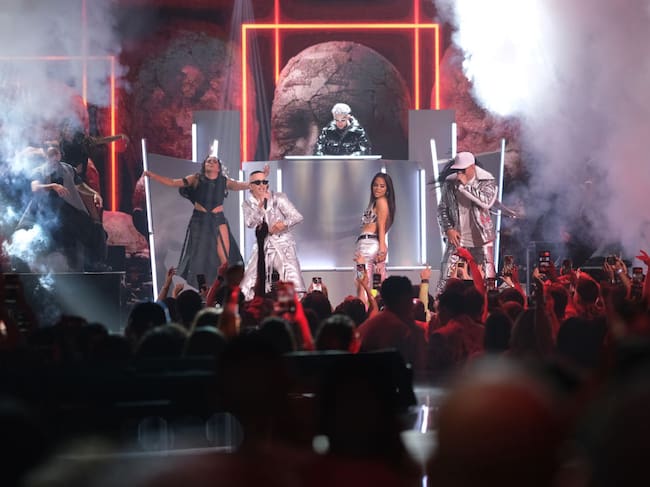 Wisin & Yandel perform onstage during Premios Juventud 2022 at Coliseo de Puerto Rico José Miguel Agrelot. Jose R. Madera/Getty.