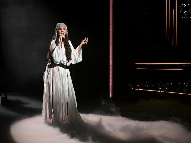 Musical guest Nathy Peluso performs at the Jimmy Fallon Show on Monday, December 2, 2024. Todd Owyoung/NBC via Getty Images