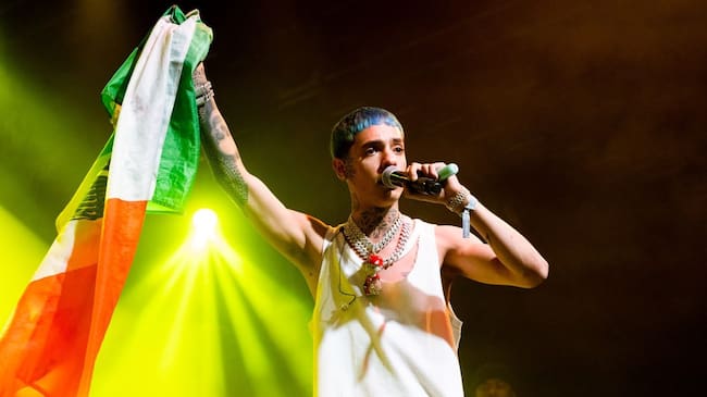 Natanael Cano performs on the Gobi Stage during Weekend 2, Day 3 of the 2022 Coachella Festival. Scott Dudelson/Getty Images.