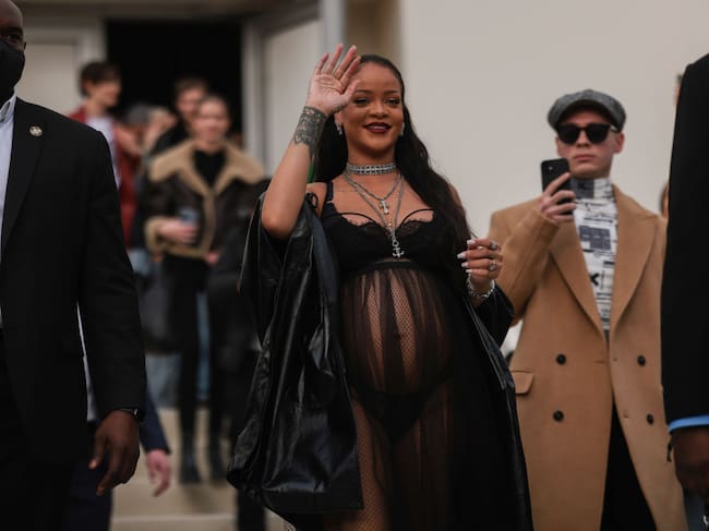 Rihanna is seen outside the Dior show, during Paris Fashion Week – Womenswear F/W 2022-2023, on March 01, 2022 in Paris, France. Jeremy Moeller/Getty Images