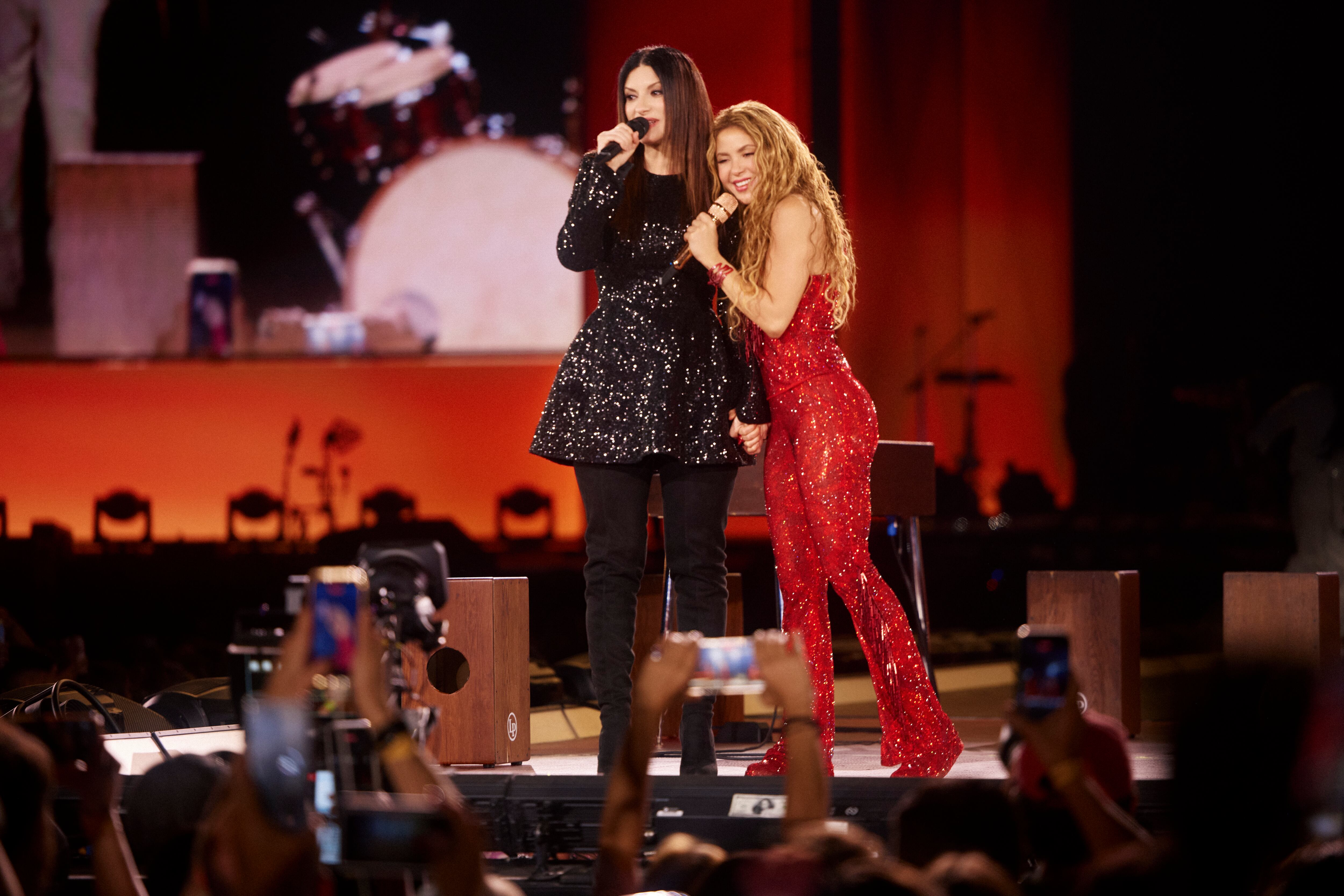 Shakira y Laura Pausini actúan en la tercera fecha de la residencia de la artista colombiana en Madrid, el 20 de septiembre de 2026