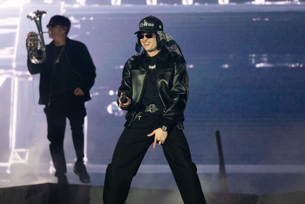 Peso Pluma performs onstage during the Rolling Loud Festival at Hollywood Park Grounds on March 15, 2025 in Inglewood, California. Scott Dudelson / Getty Images
