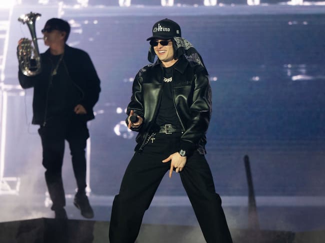 Peso Pluma performs onstage during the Rolling Loud Festival at Hollywood Park Grounds on March 15, 2025 in Inglewood, California. Scott Dudelson / Getty Images