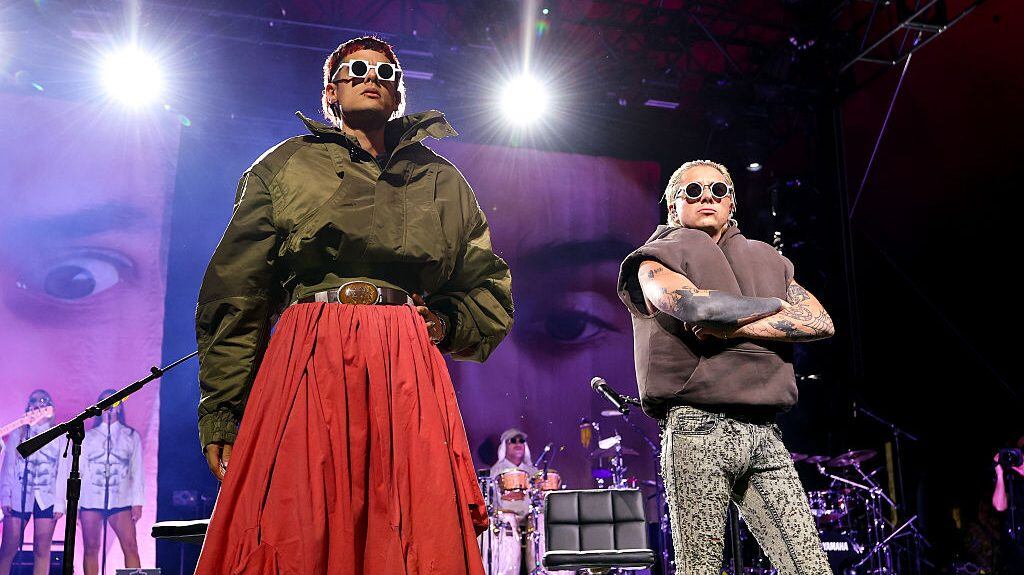 Ca7riel and Paco Amoroso perform at the Gobi Tent during the 2025 Coachella Valley Music and Arts Festival at Empire Polo Club on April 11, 2025 in Indio, California. Kevin Mazur/Getty Images for Coachella