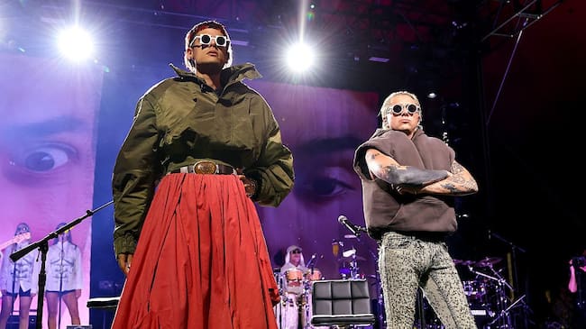Ca7riel and Paco Amoroso perform at the Gobi Tent during the 2025 Coachella Valley Music and Arts Festival at Empire Polo Club on April 11, 2025 in Indio, California. Kevin Mazur/Getty Images for Coachella