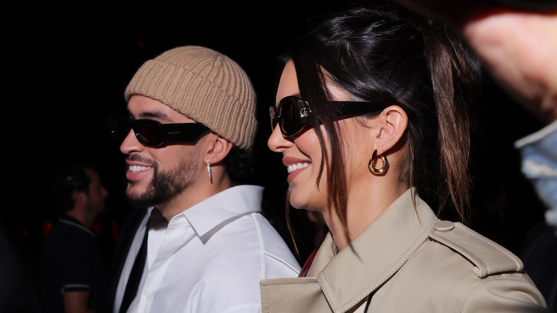 Bad Bunny and Kendall Jenner are seen at Gucci Ancora during Milan Fashion Week on September 22, 2023 in Milan, Italy. Victor Boyko/Getty Images for Gucci