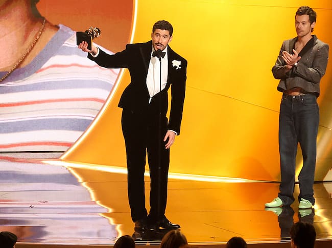 Bad Bunny and Harry Styles at the 68th GRAMMY Awards held at the Crypto.com Arena on February 01, 2026 in Los Angeles, California.