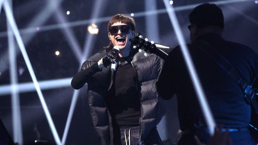Peso Pluma performs onstage during the 2023 MTV Video Music Awards at Prudential Center on September 12, 2023 in Newark, New Jersey. Mike Coppola/Getty Images for MTV