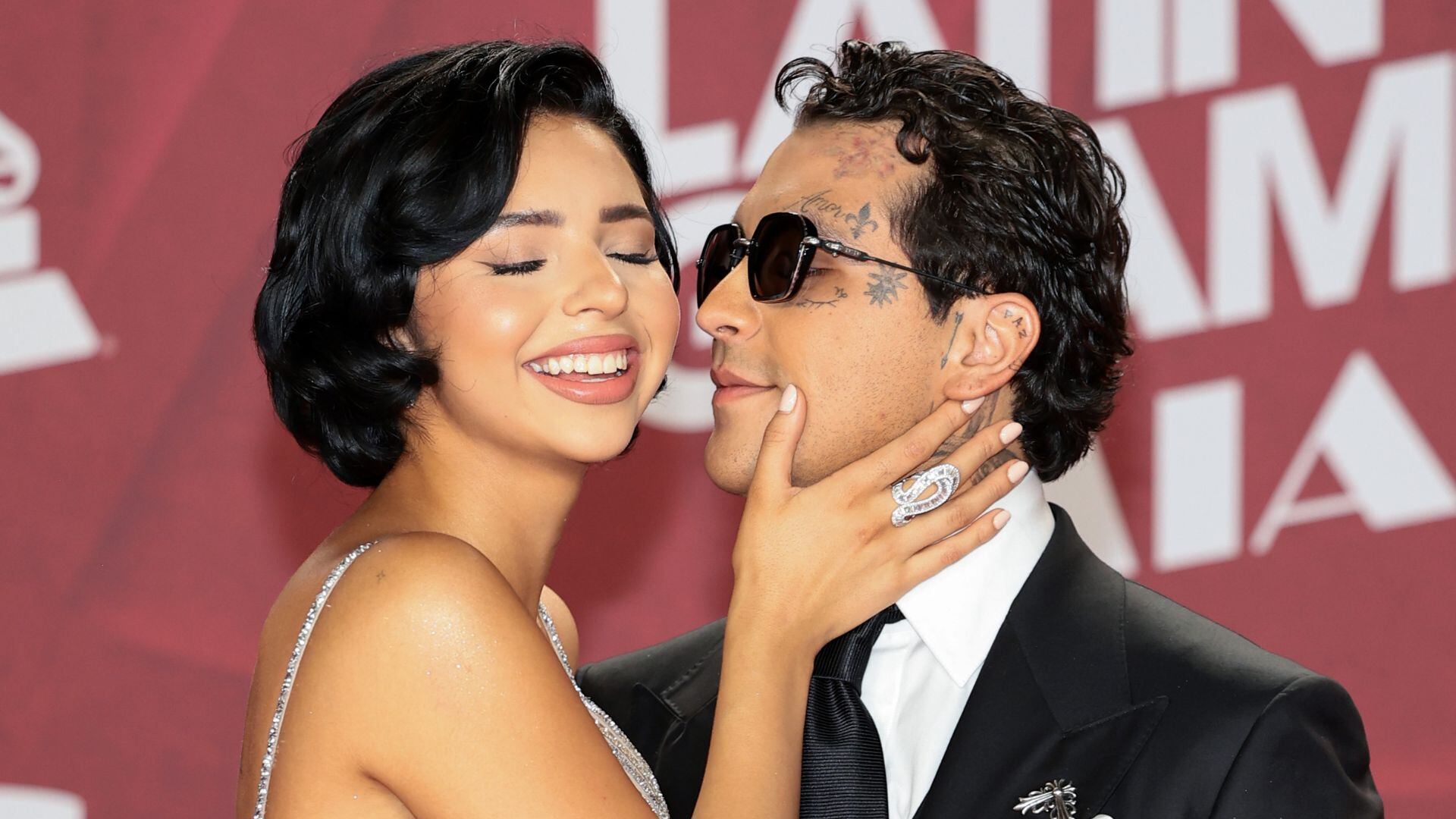 Ángela Aguilar and Christian Nodal attend the 25th Latin GRAMMY Awards at Kaseya Center on November 14, 2024 in Miami, Florida. Dimitrios Kambouris/Getty Images for The Latin Recording Academy