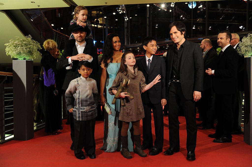 Sophie Nyweide, Gael Garci Bernal, Marife Necesito, Lukas Moodysson at the premiere of «Mammoth» during the 59th Berlin Film Festival. camilla morandi/Corbis via Getty Images