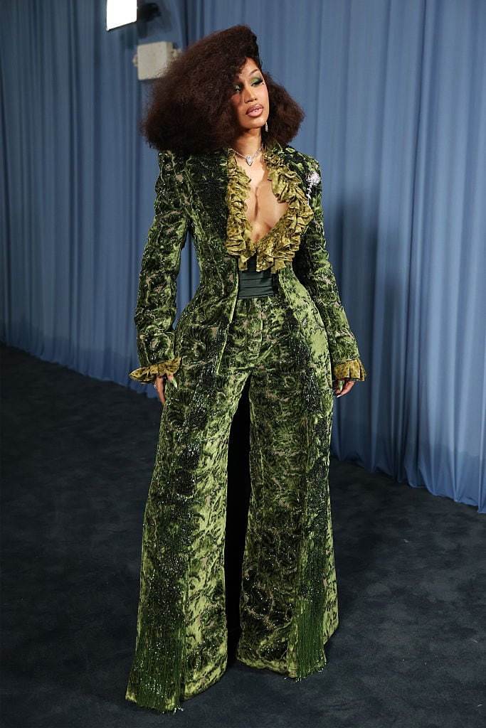 Cardi B attends the 2025 Met Gala Celebrating «Superfine: Tailoring Black Style» at Metropolitan Museum of Art on May 05, 2025 in New York City. (Mike Coppola/Getty Images)