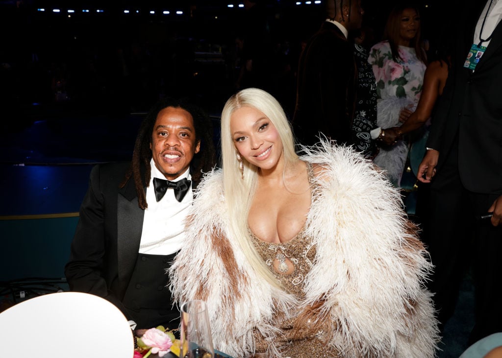 Jay-Z and Beyonce at The 67th Annual Grammy Awards, airing live from Crypto.com Arena in Los Angeles, California, Sunday, Feb. 2 (8:00-11:30 PM, live ET/5:00-8:30 PM, live PT) on the CBS Television Network, and streaming live and on demand on Paramount+.* Francis Specker/CBS via Getty Images