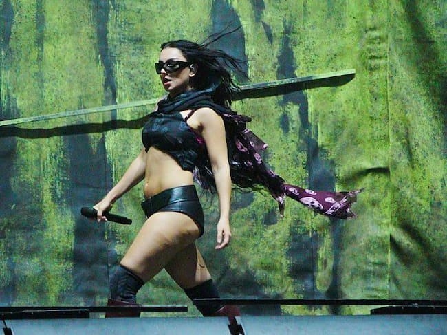 Charli XCX performing on The Other Stage during the Glastonbury Festival at Worthy Farm in Somerset. Picture date: Saturday June 28, 2025. (Ben Birchall/Getty Images)