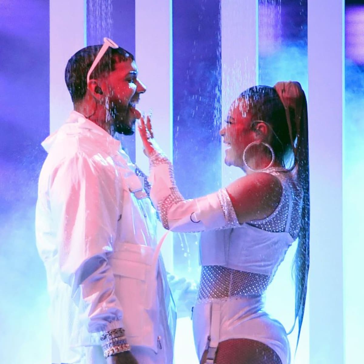 Anuel AA and Karol Almost United at Event