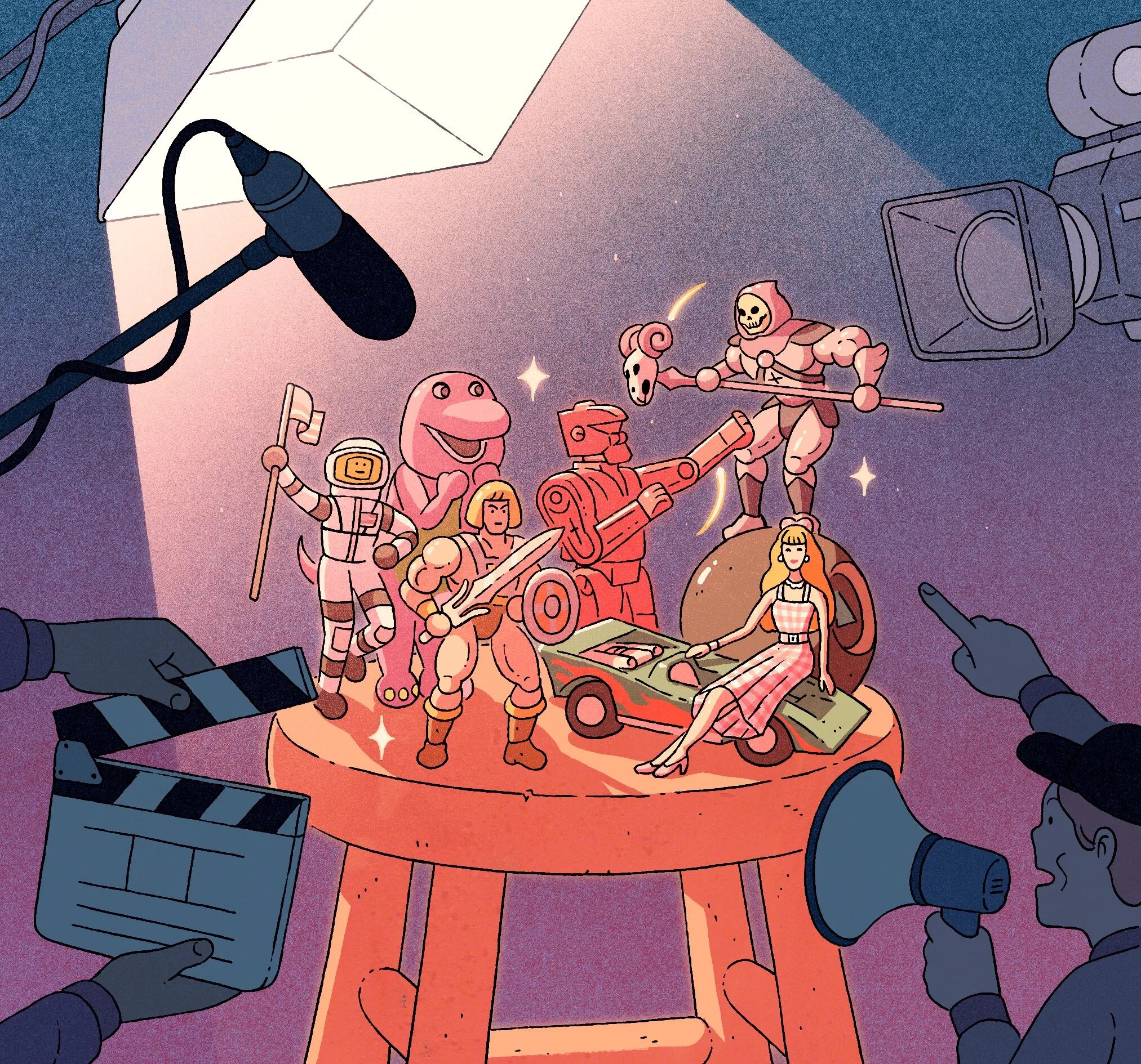 Photo: <a href="https://www.newyorker.com/magazine/2023/07/10/after-barbie-mattel-is-raiding-its-entire-toybox">The New Yorker</a>. Illustration by Tim Peacock.