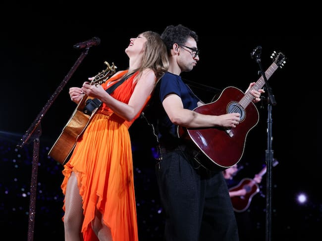 Taylor Swift and Jack Antonoff perform onstage during «Taylor Swift | The Eras Tour» at Wembley Stadium on August 20, 2024 in London, England. TAS2024/Getty Images