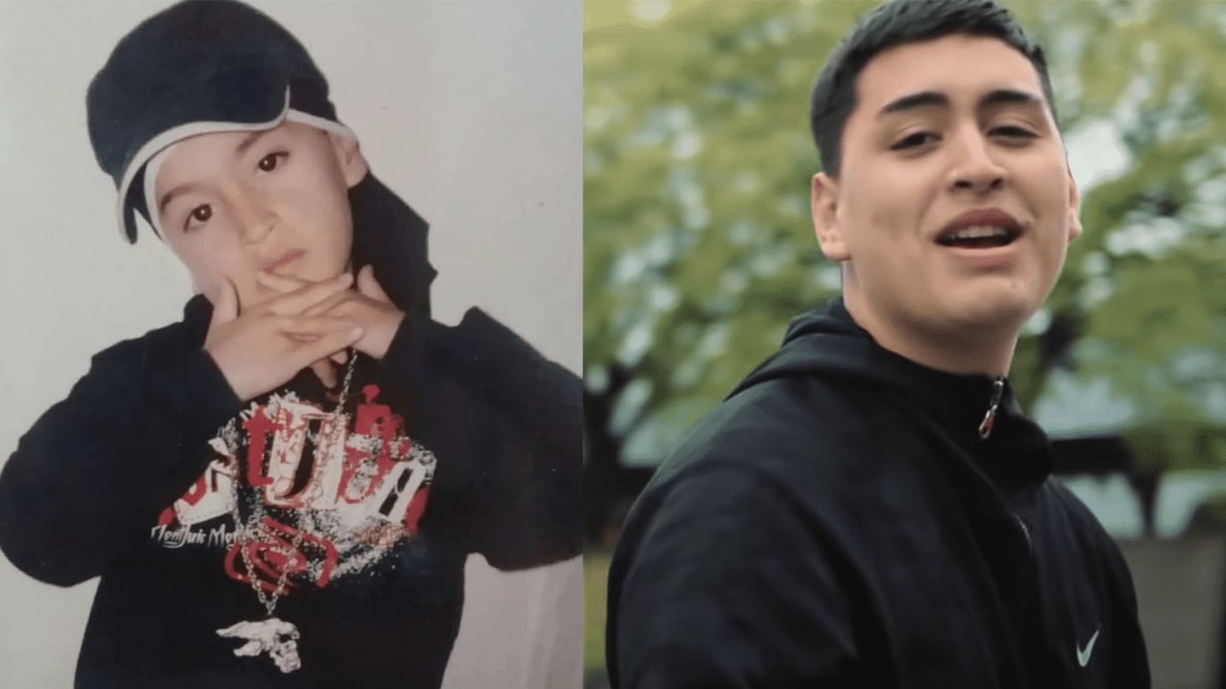 Tiago as kid and in 2018. Infobae/Youtube.