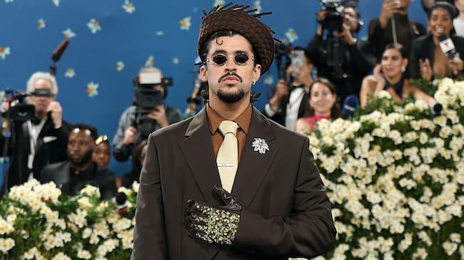 Bad Bunny asiste a la Met Gala 2025 celebrando «Superfine: Tailoring Black Style» en el Metropolitan Museum of Art el 5 de mayo de 2025 en la ciudad de Nueva York. Michael Loccisano/GA/The Hollywood Reporter vía Getty Images