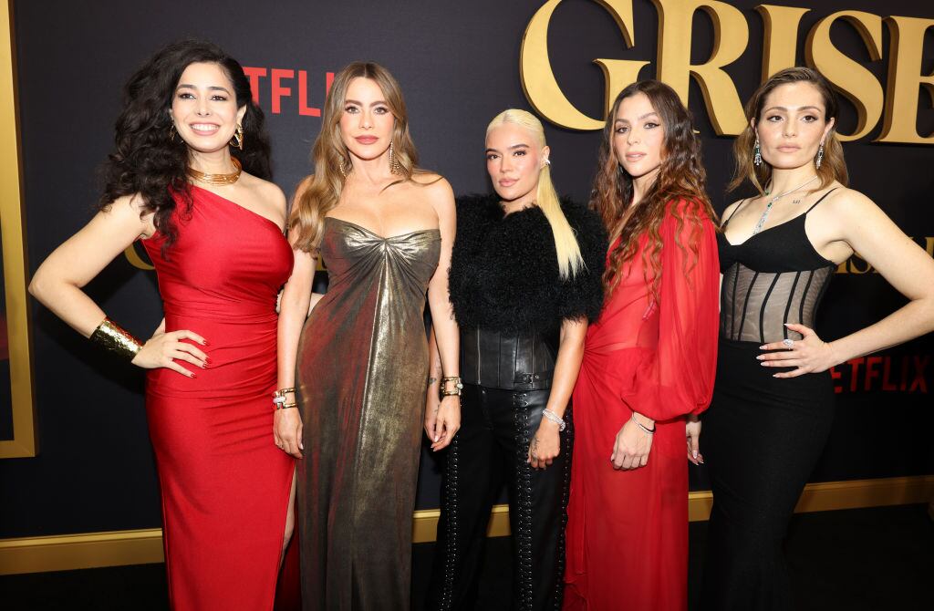 Aurora Cossio, Sofia Vergara, Karol G, Paulina Davila and Juliana Aiden Martinez attend Netflix’s Griselda US Premiere on January 23, 2024 in Miami, Florida. Alexander Tamargo/Getty Images for Netflix