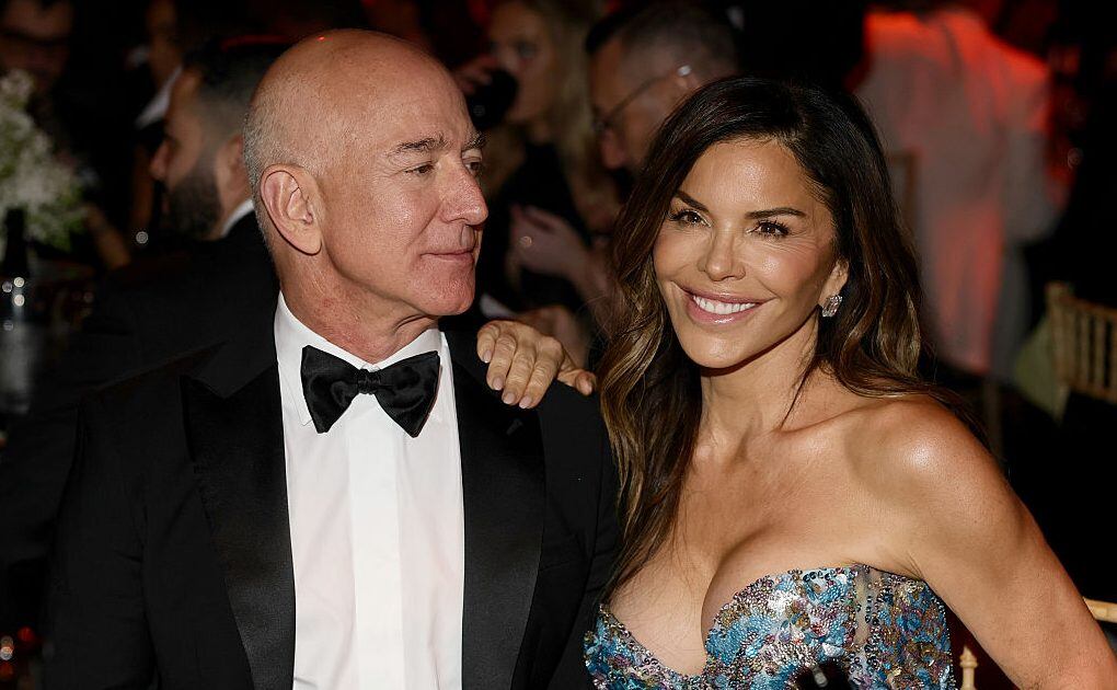 Jeff Bezos and Lauren Sánchez attend the amfAR gala Cannes 2025 presented by Chopard at Hotel du Cap-Eden-Roc on May 22, 2025 in Cap d’Antibes, France. (Andreas Rentz/Getty Images)