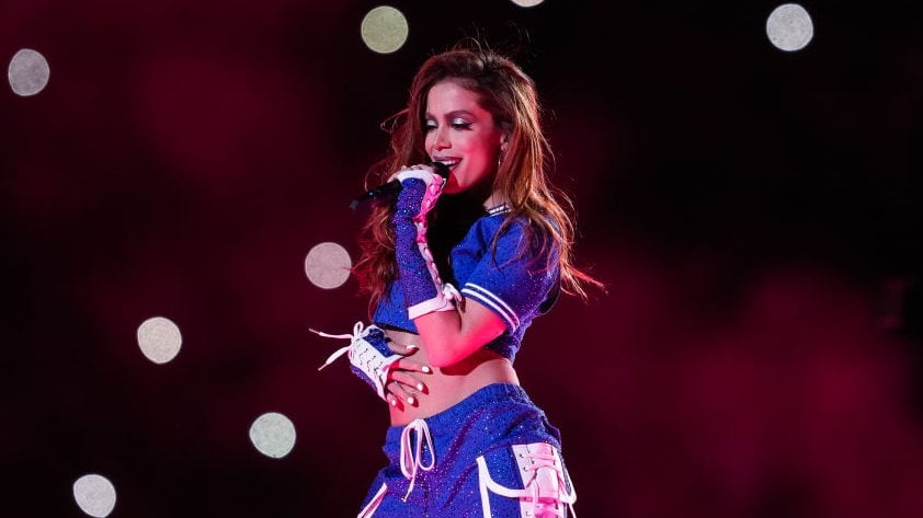 Anitta performs live prior the UEFA Champions League final match between Manchester City FC and FC Internazionale at Ataturk Olympic Stadium, Istanbul, Turkey on June 10, 2023. (Photo by Giuseppe Maffia/NurPhoto via Getty Images)