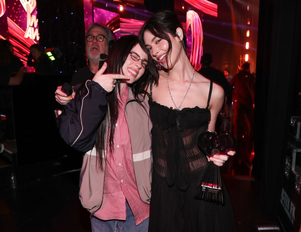 Billie Eilish, Gracie Abrams at the 2025 iHeartRadio Music Awards held at the Dolby Theatre on March 17, 2025 in Los Angeles, California. Christoper Polk/Variety via Getty Images