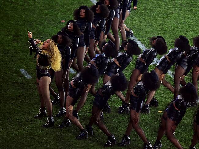 Beyonce performs during the Super Bowl Halftime Show in 2016. Harry How /Getty Images