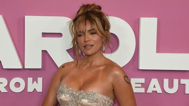 Karol G at the «Karol G: Tomorrow Was Beautiful» New York screening held at The Whitby Hotel on May 06, 2025 in New York, New York. Steve Eichner/Variety via Getty Images