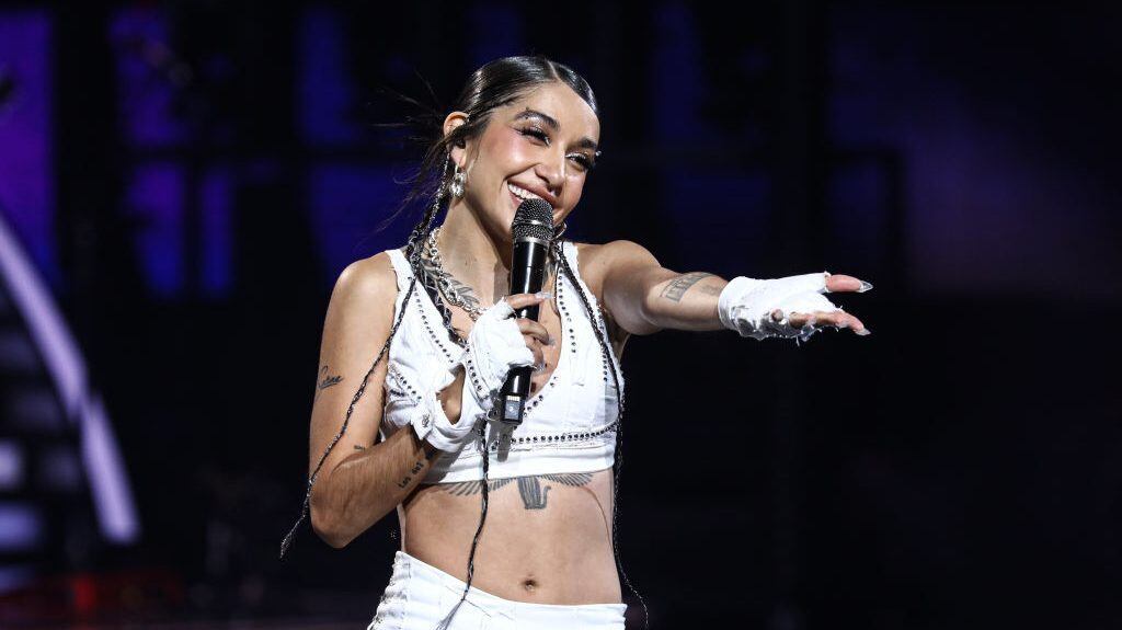 Maria Becerra performs during the 63rd edition of the Viña del Mar International Song Festival at Quinta Vergara on March 01, in Viña del Mar, Chile. Lucas Aguayo/Getty Images