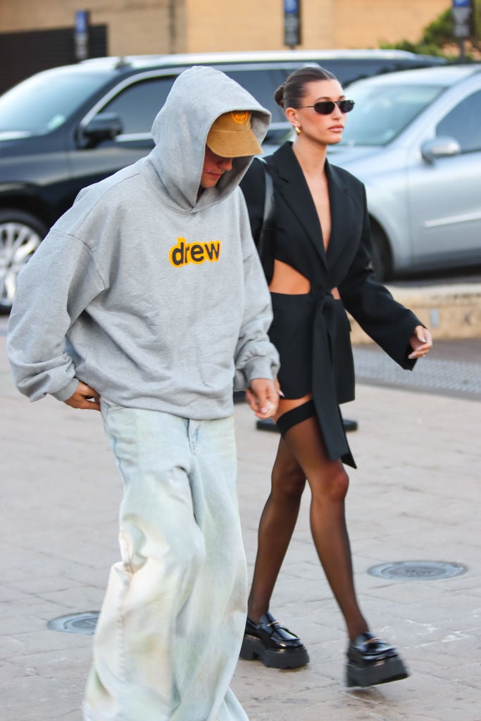 Justin Bieber and Hailey Bieber in Los Angeles, California. BG020/Bauer-Griffin/Getty Images.