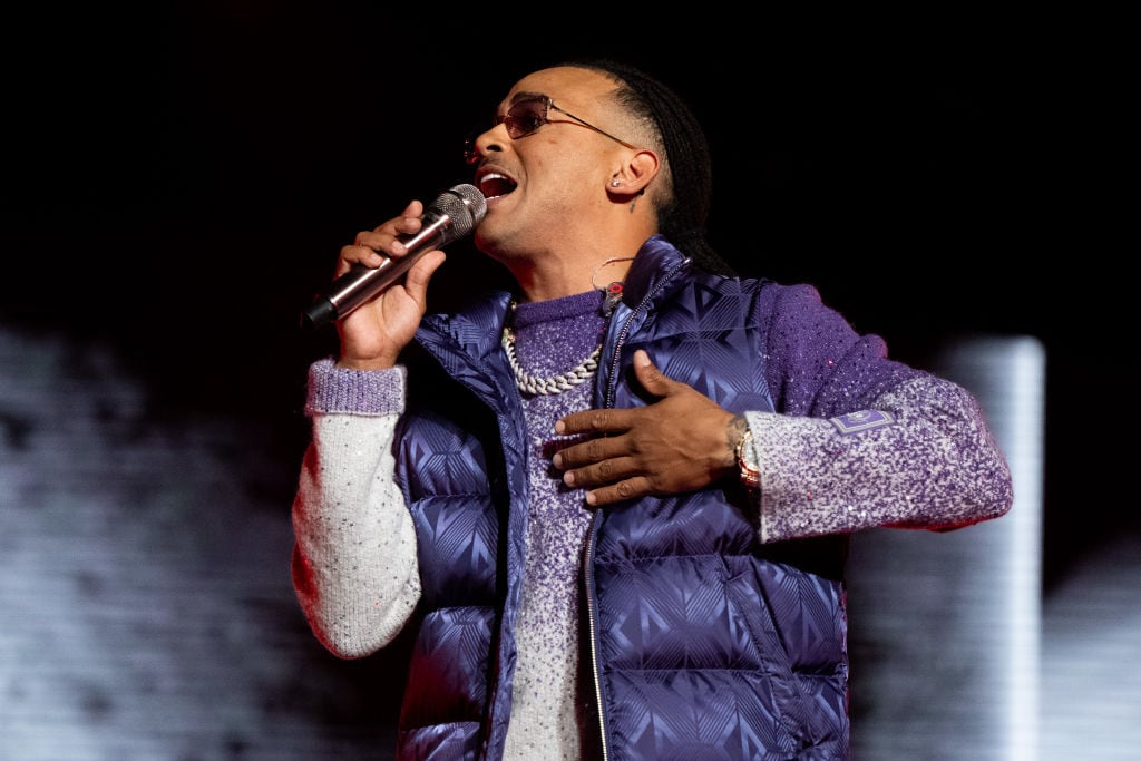 Singer Ozuna performs onstage during Calibash Latin Music Festival at Crypto.com Arena. Scott Dudelson / Getty Images