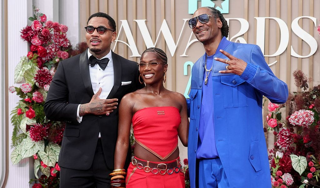 Kevin Gates, Doechii, Snoop Dogg at the BET Awards 2025 held at the Peacock Theater on June 09, 2025 in Los Angeles, California. (Christopher Polk/Getty Images)