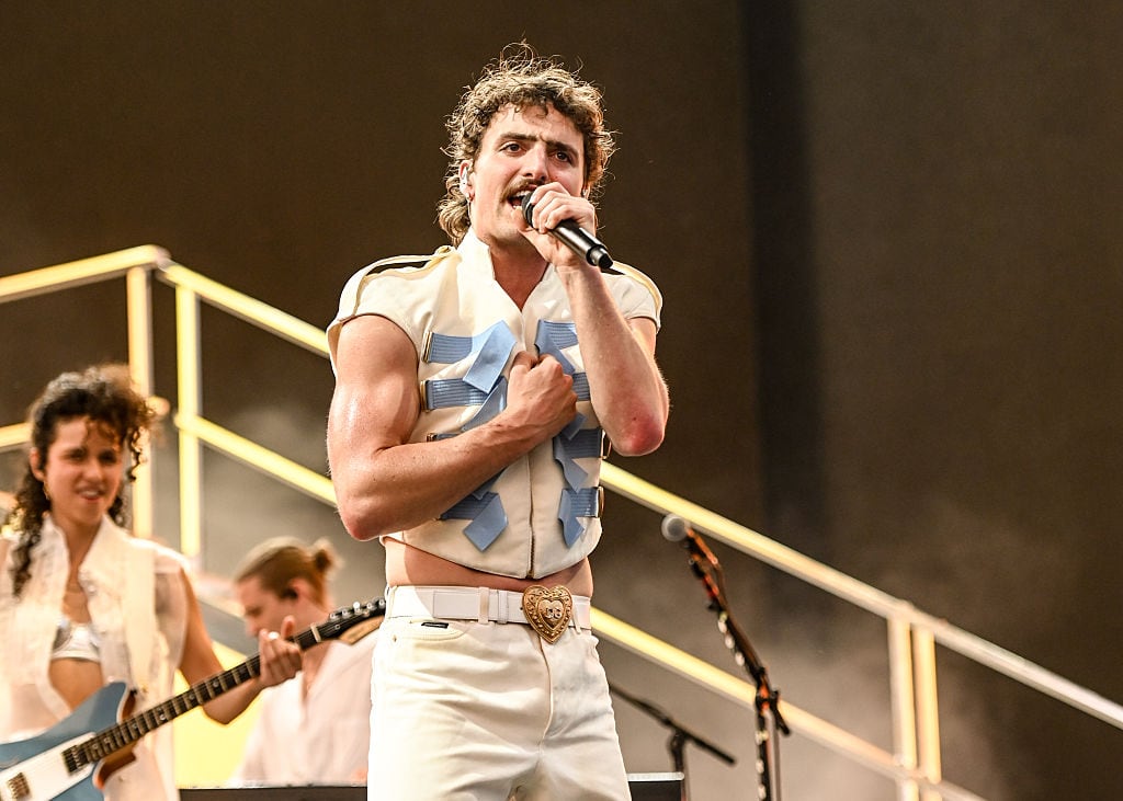 Benson Boone performs at the 2025 Coachella Valley Music And Arts Festival on April 11, 2025 in Indio, California. Katie Flores/Billboard via Getty Images