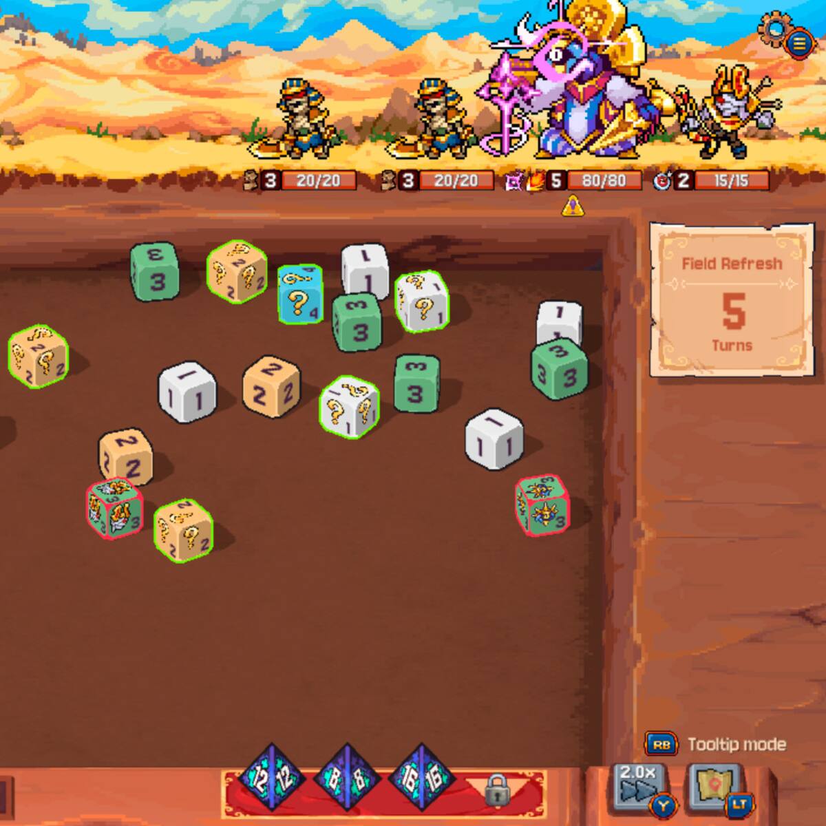 Rune Dice: análisis de un juego tipo puzzle con toda la magia de la simplicidad del pixel art