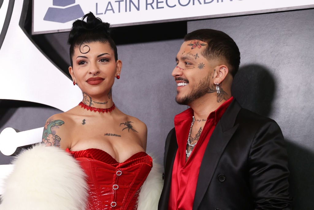 Cazzu and Christian Nodal attend The Latin Recording Academy’s 2022 Person of the Year Gala honoring Marco Antonio Solis at Michelob ULTRA Arena on November 16, 2022 in Las Vegas, Nevada. Omar Vega/FilmMagic