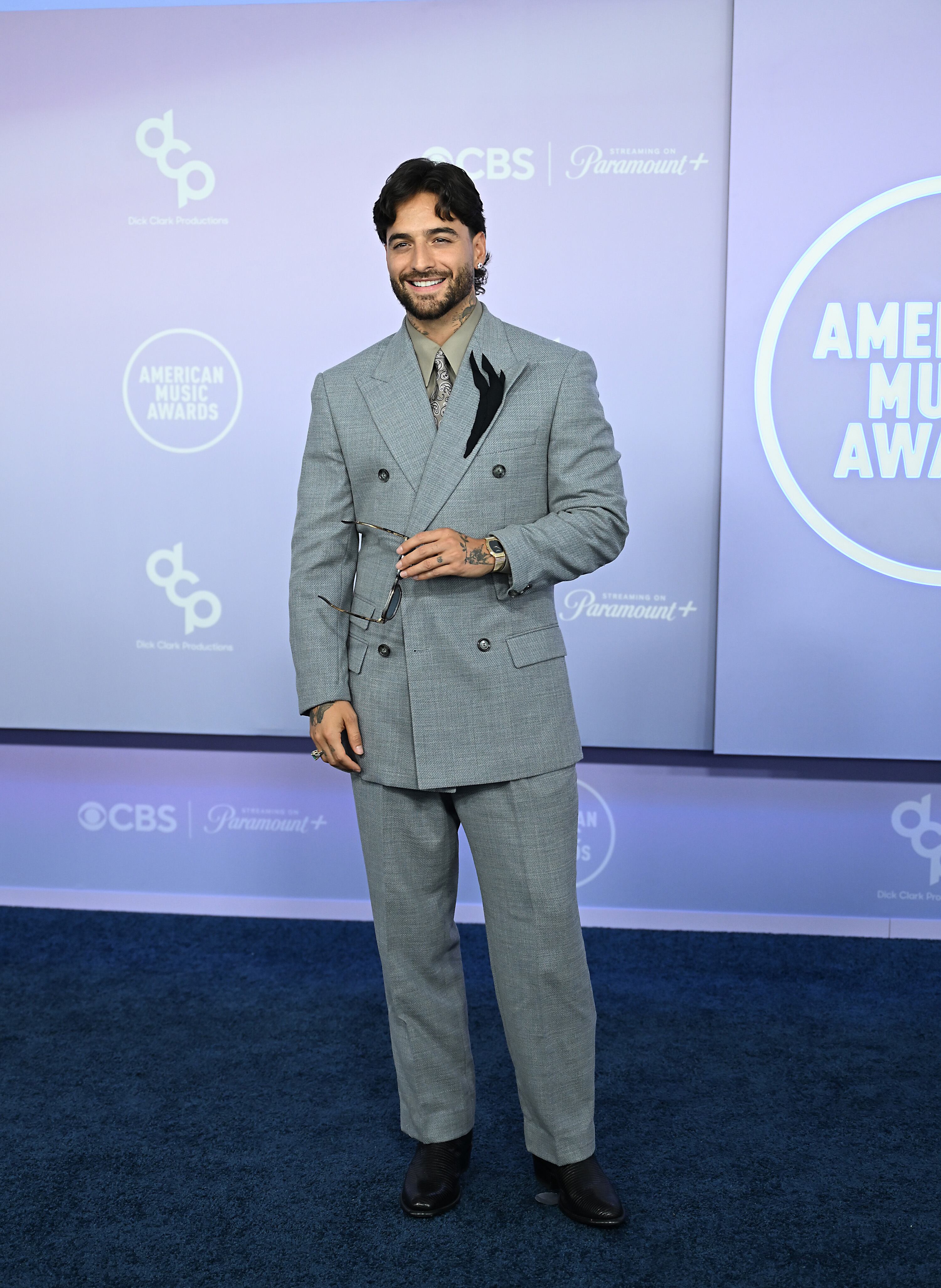 LAS VEGAS, NEVADA - MAY 25: EDITORIAL USE ONLY. Maluma attends the 52nd American Music Awards at MGM Grand Garden Arena on May 25, 2026 in Las Vegas, Nevada. (Photo by Denise Truscello/WireImage)