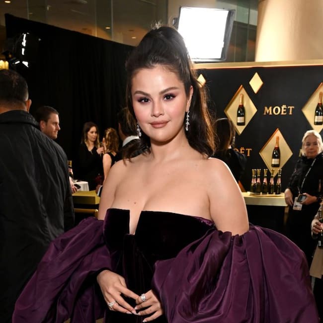 Selena Gomez celebrates the 80th Annual Golden Globe Awards with Moët And Chandon at The Beverly Hilton on January 10, 2023 in Beverly Hills, California. Michael Kovac/Getty Images for Moët and Chandon