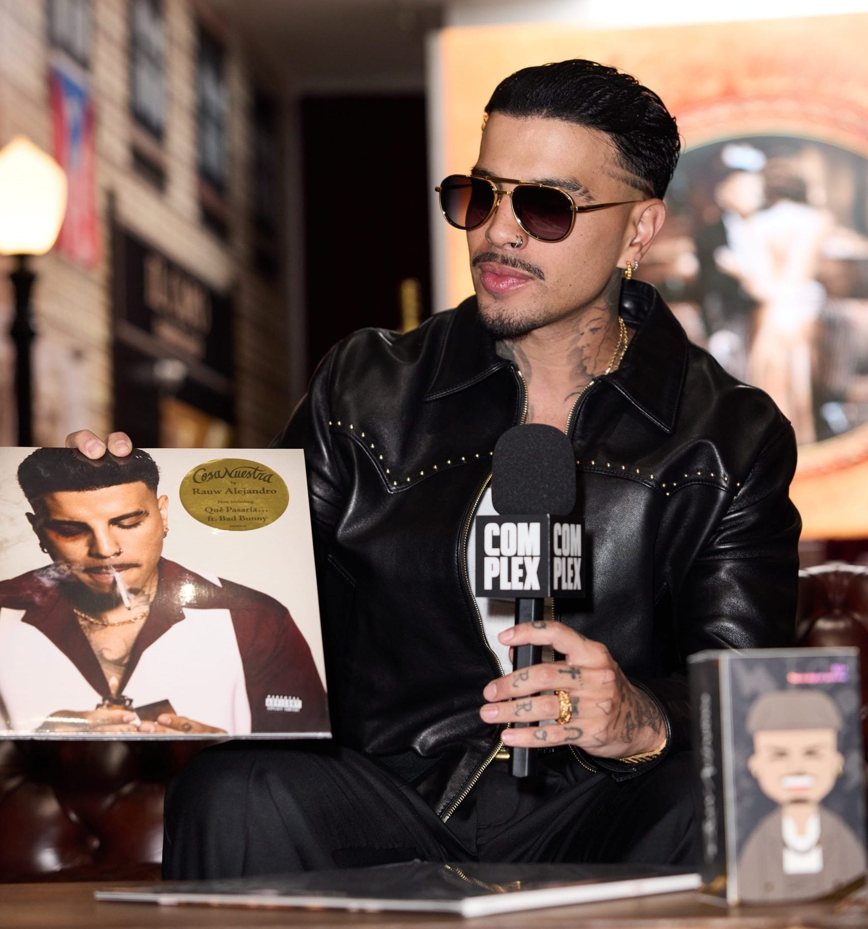 Rauw Alejandro at his immersive pop-up experience in collaboration with Complex in 2025.