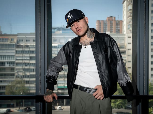 Singer Kapo poses for Europa Press at the Sony Music offices on September 17, 2024, in Madrid, Spain. (A. Perez Meca/Getty Images)